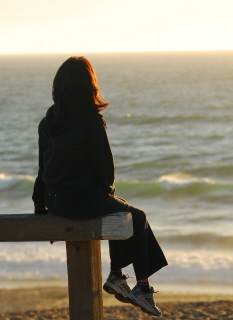 Woman on bench Woman on bench